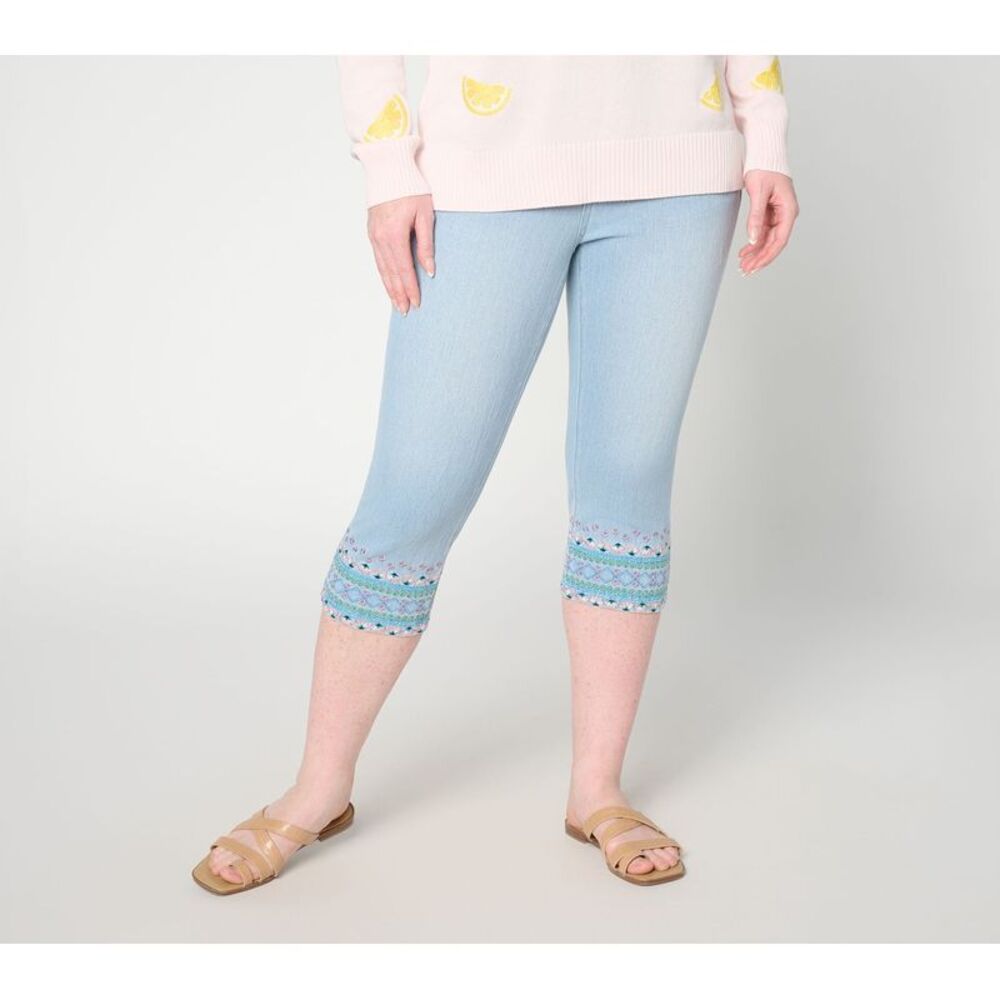 Gloria Vanderbilt Women's Pants Sz 8 Belle Boho by Kim Gravel Blue A683274